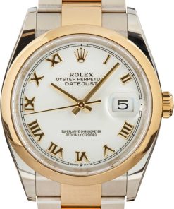 HandMade The Rolex Datejust 126203 Steel & 18k Gold White Dial