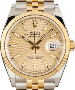 HandMade The Rolex Datejust 126233 Champagne Fluted Motif Dial