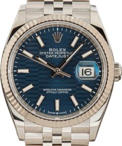 HandMade The Rolex Datejust ref 126234 Blue Fluted Motif Dial