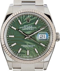 HandMade The Rolex Datejust 36 Ref 126234 Green Palm Motif Dial