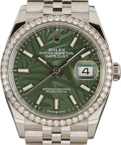 HandMade The Rolex Datejust 126284 Diamond Bezel Green Dial