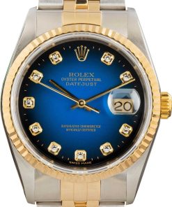 HandMade The Rolex Datejust 36 16233 Blue Vignette Diamond Dial