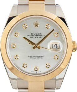 HandMade The Rolex Datejust 41 126303 Mother Of Pearl Diamond Dial