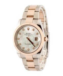 Alternative view of HandMade The Rolex Datejust 41 Ref 126331 Mother of Pearl Diamond Dial