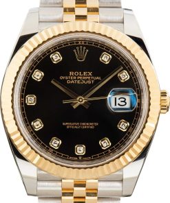 HandMade The Rolex Datejust 41 126333 Black Diamond Dial