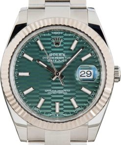 HandMade The Rolex Datejust 41 Ref 126334 Green Fluted Motif Dial