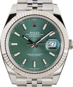 HandMade The Rolex Datejust 41 Ref 126334 Green Dial Jubilee Bracelet