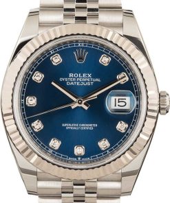 HandMade The Rolex Datejust 41 126334 Blue Diamond Dial