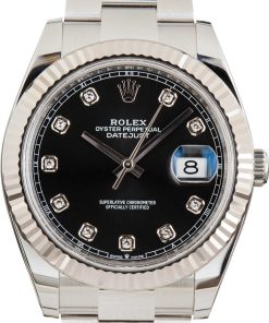 HandMade The Rolex Datejust 41 Ref 126334 Black Diamond Dial