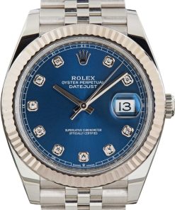 HandMade The Rolex Datejust 41 126334 Blue Diamond Dial