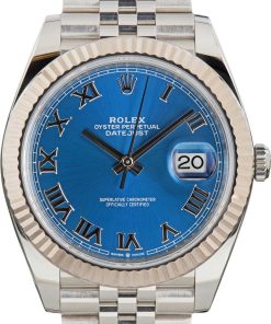 HandMade The Rolex Datejust 41 Blue Roman Dial Ref 126334