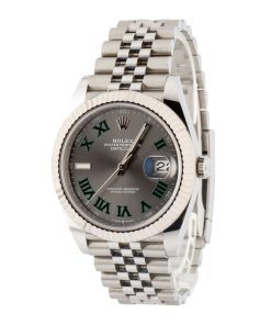 Alternative view of HandMade The Rolex Datejust 41 Stainless Steel 126334 Wimbledon Dial