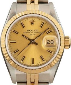 HandMade The Ladies Rolex Date 69173 Steel & Gold