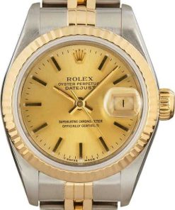 HandMade The Ladies Rolex Datejust 69173 Steel & 18k Yellow Gold