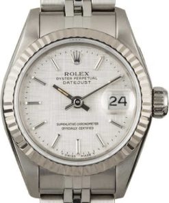HandMade The Ladies Rolex Datejust 69174 Silver Linen Dial