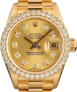 HandMade The Ladies Rolex Datejust 79138 18k Yellow Gold