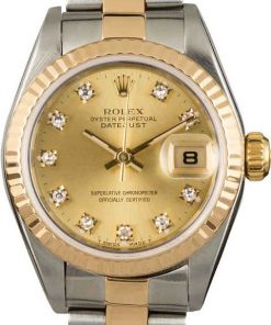 HandMade The Rolex Lady Datejust 79173 Champagne Diamond Dial