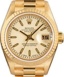 HandMade The Rolex Ladies Datejust 79178 18k Yellow Gold