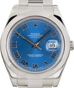 HandMade The Rolex Datejust II Stainless Steel 116300 Blue Roman Dial