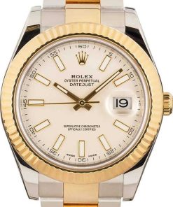 HandMade The Rolex Datejust 41MM Two-Tone Ivory