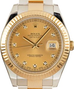 HandMade The Rolex Datejust II Ref 116333 Champagne Diamond Dial