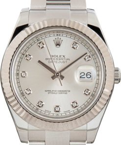 HandMade The Rolex Datejust II Silver Diamond Dial Ref 116334