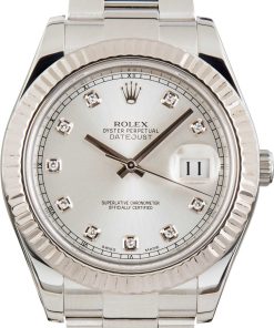 HandMade The Rolex Datejust II 116334 Silver Diamond Dial