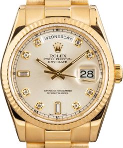 HandMade The Rolex President 118238 Silver Diamond Dial