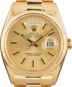 HandMade The Rolex President 1803 Champagne 'Pie Pan' Dial