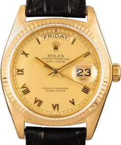 HandMade The Rolex President Day-Date 18038 Leather Strap