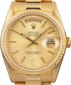 HandMade The Rolex President 18238 Champagne Tapestry Dial