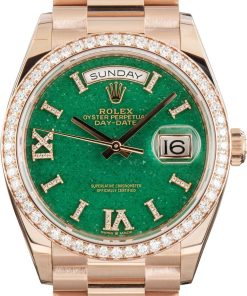 HandMade The Rolex Day-Date 36 Ref 128345 Green Aventurine Dial