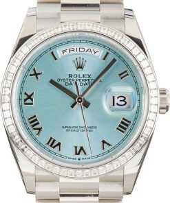HandMade The Rolex Day-Date 36 Ref 128396 Ice Blue Dial