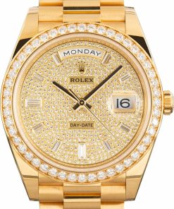 HandMade The Rolex Day-Date 40 Ref 228348RBR Diamond Paved Dial
