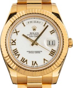 HandMade The Rolex Day-Date II ref 218238 White Roman Dial