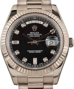 HandMade The Rolex Day-Date II 218239 Black Diamond Dial