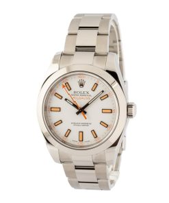 Alternative view of HandMade The Rolex Milgauss 116400 White and Orange Dial