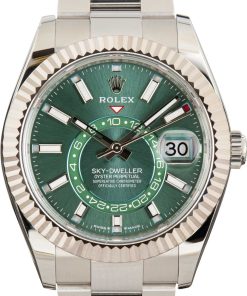 HandMade The Rolex Sky-Dweller Ref 336934 Green Dial Oyster Bracelet