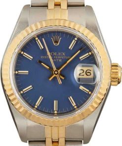 HandMade The Ladies Rolex Date 69173 Blue Dial