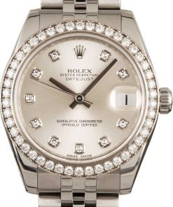 HandMade The Rolex Datejust 31 178384 Silver Diamond Dial