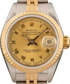 HandMade The Ladies Rolex Datejust 69173 Champagne Roman Dial