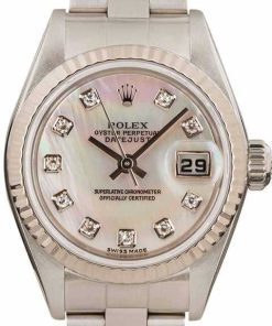 HandMade The Ladies Rolex Oyster Perpetual 79174 Mother of Pearl Diamond Dial