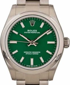 HandMade The Ladies Rolex Oyster Perpetual 277200 Green Dial