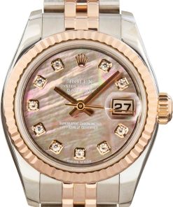 HandMade The Ladies Rolex Datejust 179171 Mother of Pearl Diamond Dial