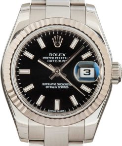 HandMade The Lady Rolex Datejust 179174 Black Luminescent Dial