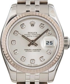 HandMade The Rolex Lady Datejust 179174 Silver Diamond Dial
