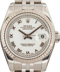 HandMade The Ladies Rolex Datejust 179174 White Roman Dial