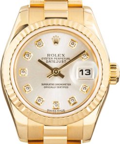 HandMade The Rolex Datejust ref 179178 Silver Diamond Dial