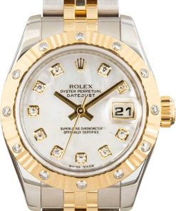 HandMade The Ladies Rolex Datejust 179313 Mother of Pearl Diamond Dial