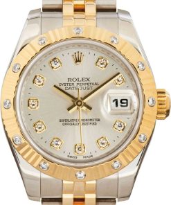 HandMade The Ladies Rolex Datejust 179313 Silver Diamond Dial